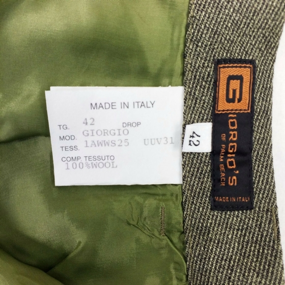 Giorgio's Of Palm Beach Green Micro-Stripe Wool Dress Pants Womens Size 6 - Picture 13 of 14